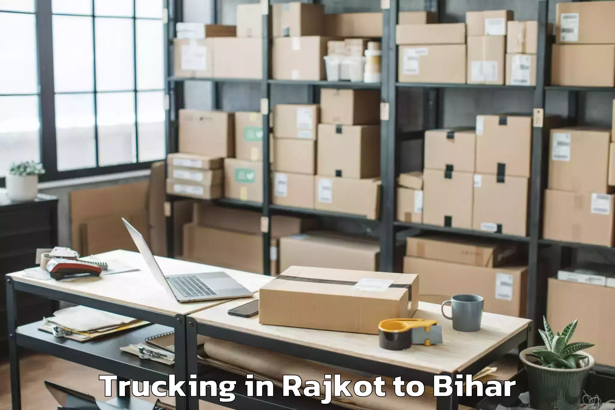 Top Rajkot to Chakia Trucking Available